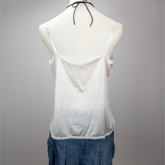 Vintage Vanity Fair White Nylon Camisole - Lace Trim‎ Slip Tank - Picture 3 of 6